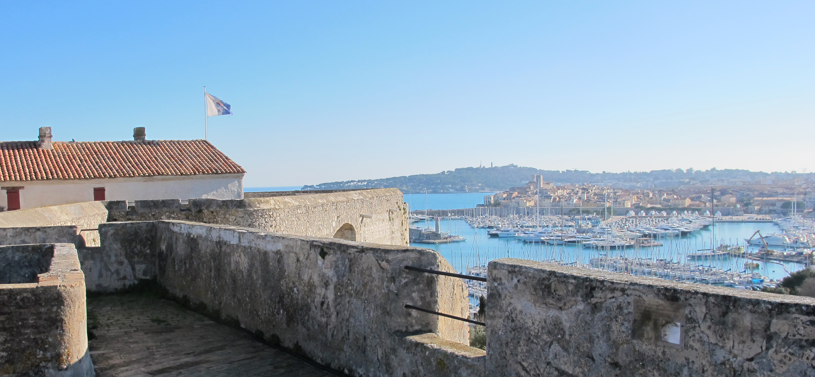 Antibes old town: view from the Fort Carré